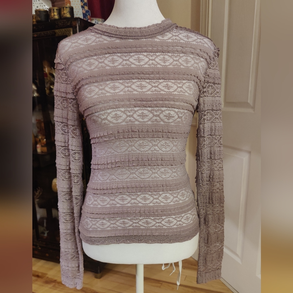 Bold Elements Long Sleeve Lace Top